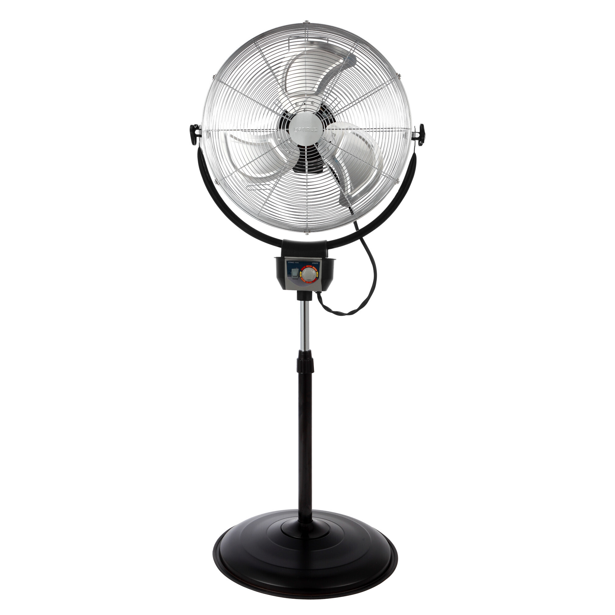 Optimus 20" Industrial Grade HV Oscil Stand Fan - Chrome Grill F-4205